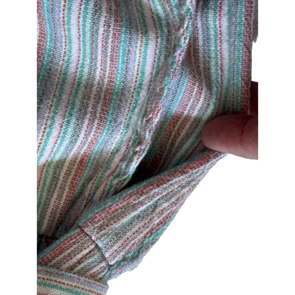 American Eagle Paperbag Waist Striped Shorts Womens M Tie Belt High Rise Boho - Picture 6 of 9